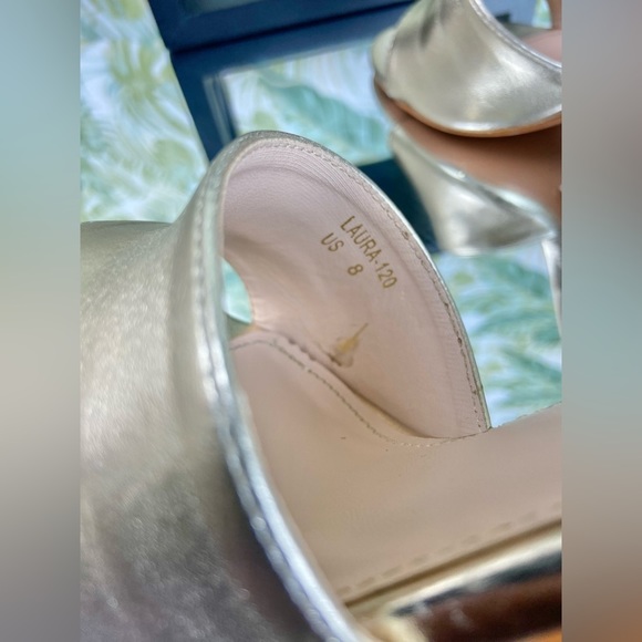 Windsor Chromatic Magic Glitter Block Mules Gold Glitter‎ Party Heels Size 8 - Picture 6 of 14